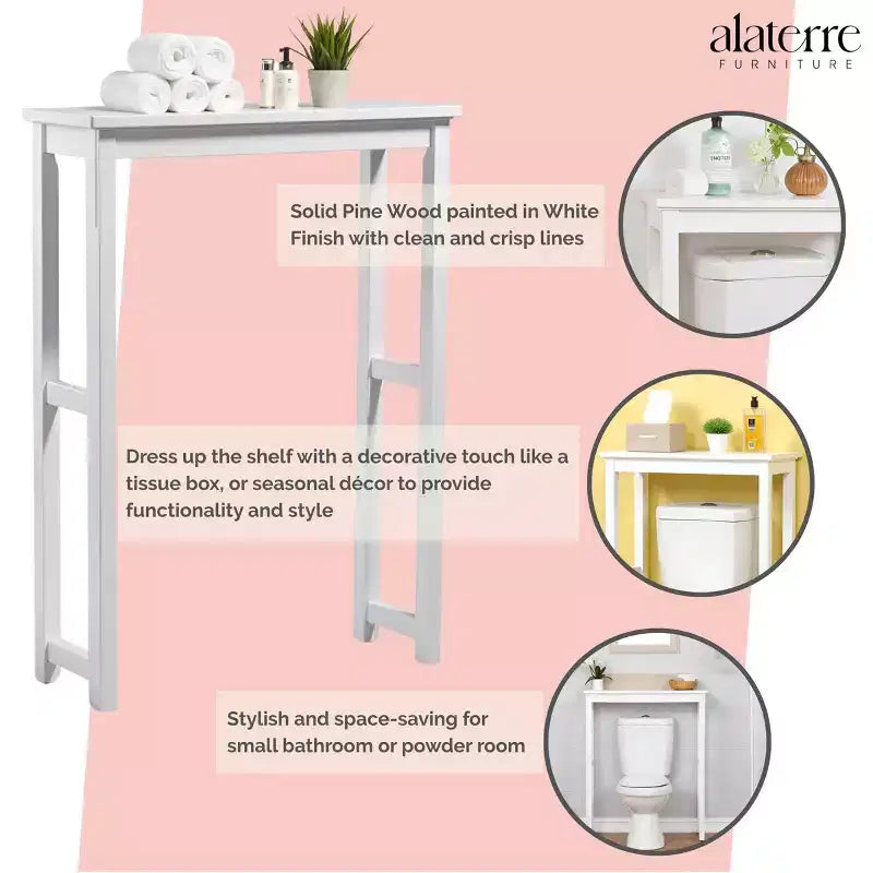 Etagere da bagno Dorset bianco sopra WC