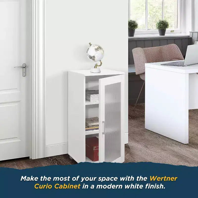 Credenza Buffet Accent con anta in vetro per soggiorno, camera da letto, cucina, ufficio e ingresso