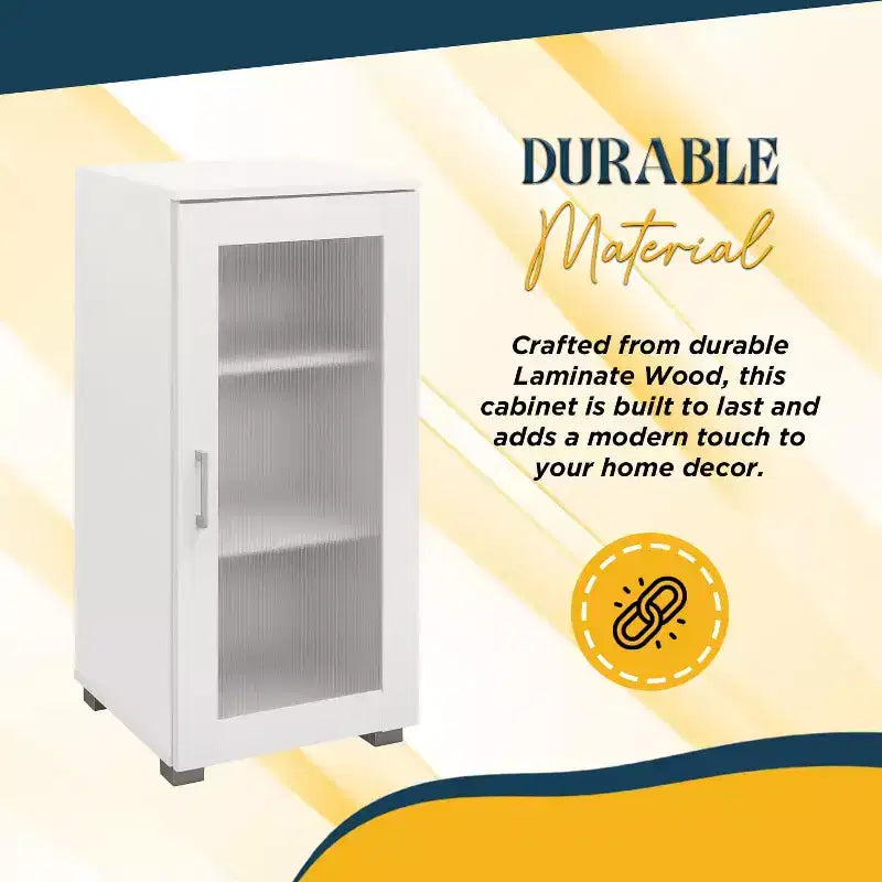 Credenza Buffet Accent con anta in vetro per soggiorno, camera da letto, cucina, ufficio e ingresso