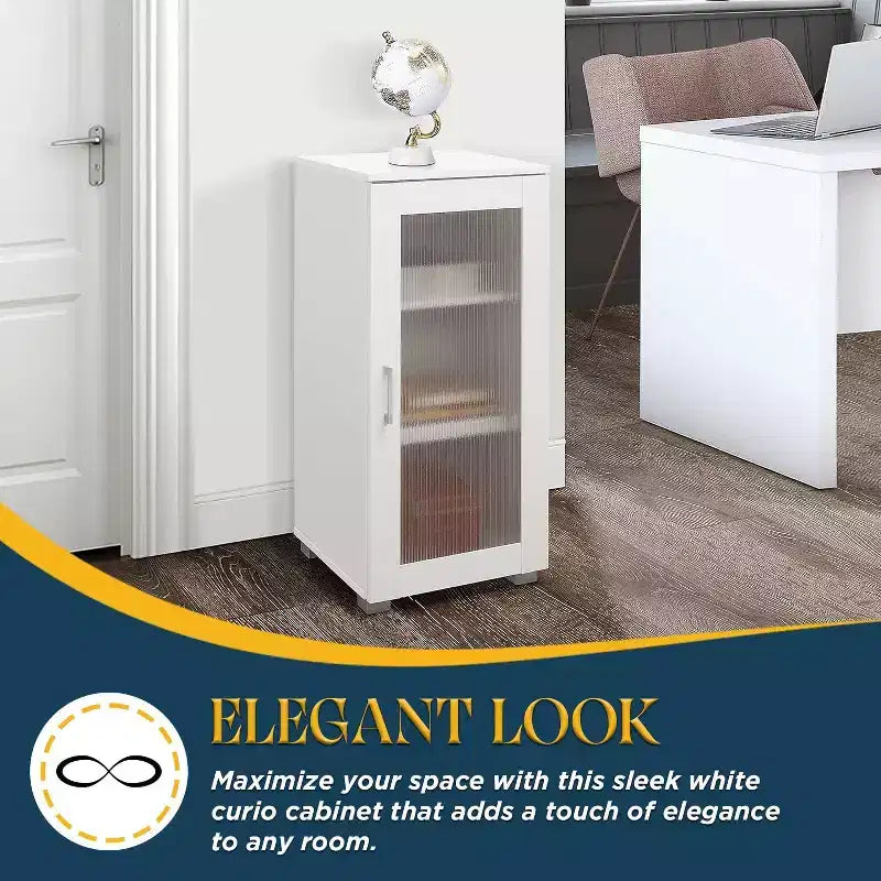 Credenza Buffet Accent con anta in vetro per soggiorno, camera da letto, cucina, ufficio e ingresso