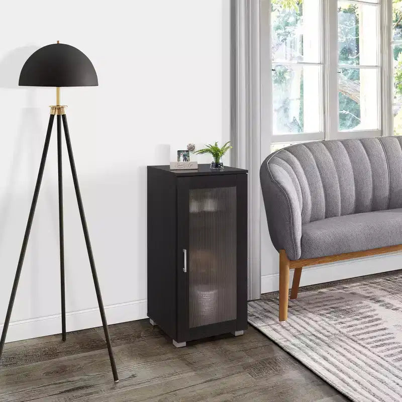 Credenza Buffet Accent con anta in vetro per soggiorno, camera da letto, cucina, ufficio e ingresso