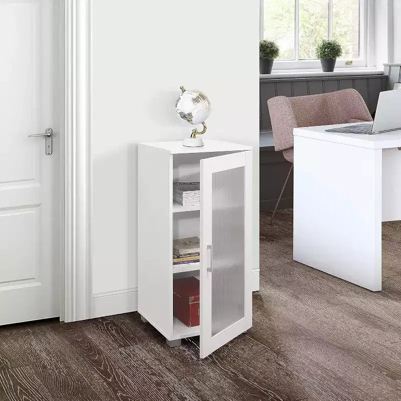 Credenza Buffet Accent con anta in vetro per soggiorno, camera da letto, cucina, ufficio e ingresso