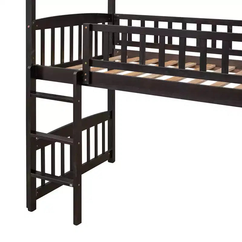 79.5L x 41.8W Letto a castello singolo in stile moderno con scivolo