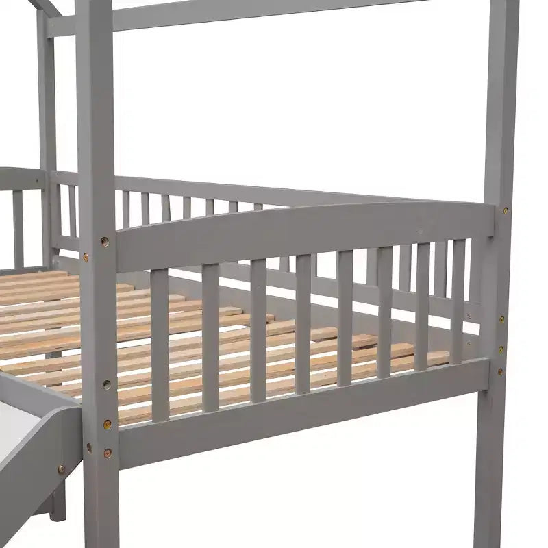 79.5L x 41.8W Letto a castello singolo in stile moderno con scivolo