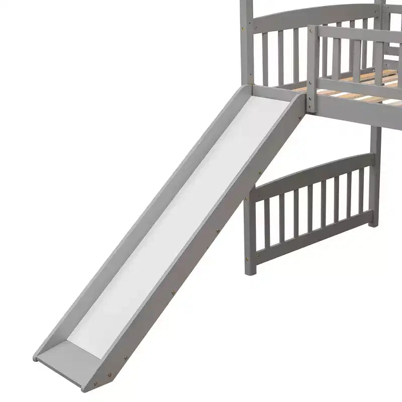 79.5L x 41.8W Letto a castello singolo in stile moderno con scivolo