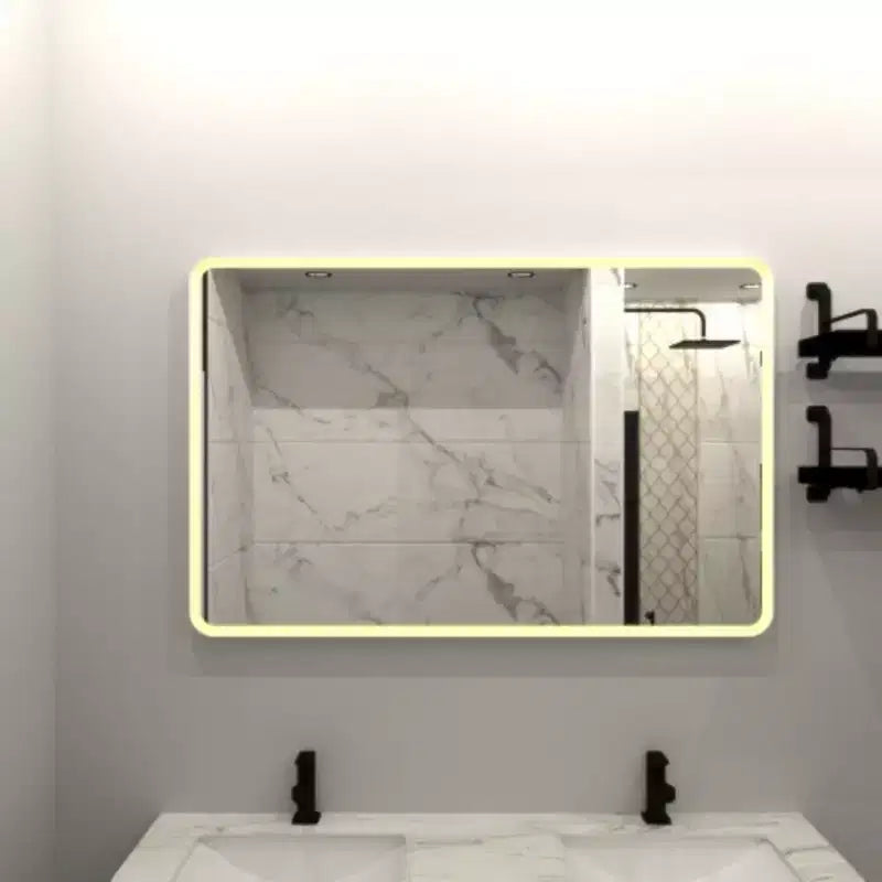 Specchio da bagno con cornice rettangolare da 24 X 32, dimmerabile, anti-appannamento, con illuminazione a LED