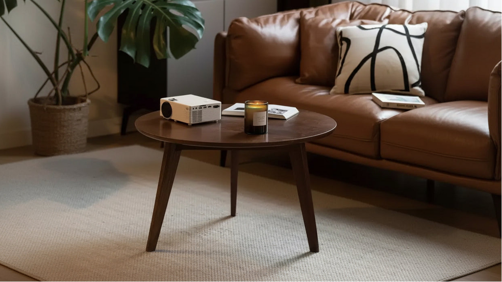 Mayeerty Coffee Table with Shelf Solid Wood Top Board Coffee table