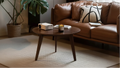 Mayeerty Coffee Table with Shelf Solid Wood Top Board Coffee table