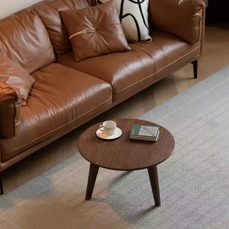 Tavolino da caffè con ripiano, piano in legno massello, Tavolino da caffè