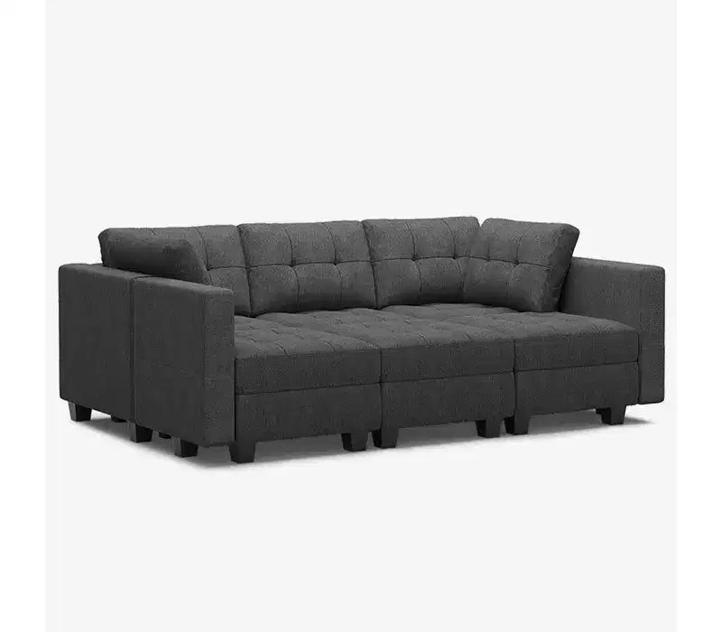 Divano letto modulare Weave con seduta contenitore (6 posti + 7 lati)