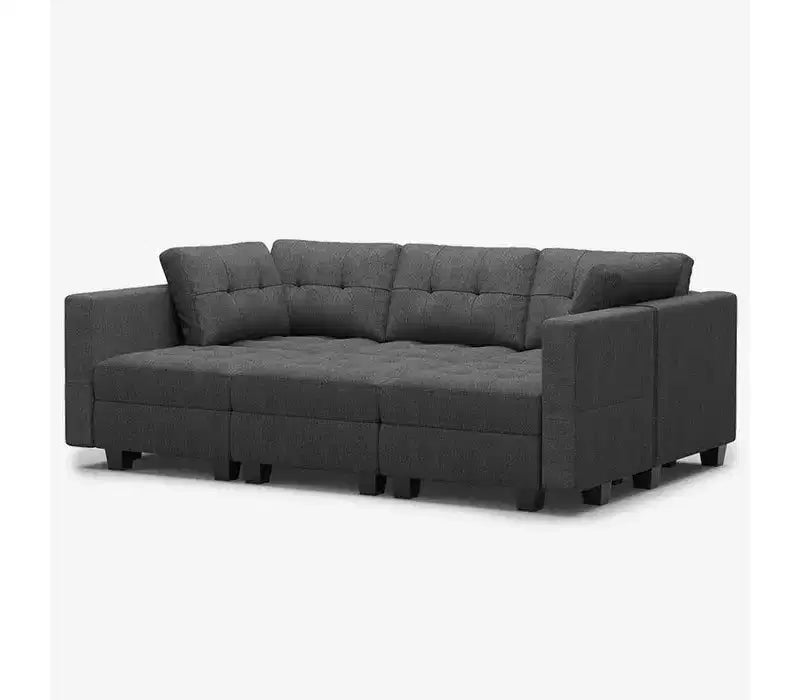 Divano letto modulare Weave con seduta contenitore (6 posti + 7 lati)