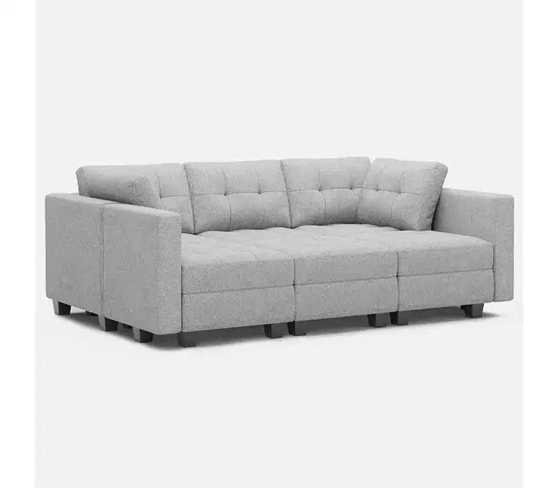 Divano letto modulare Weave con seduta contenitore (6 posti + 7 lati)