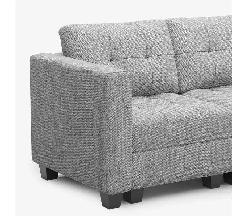 Divano letto modulare Weave con seduta contenitore (6 posti + 7 lati)