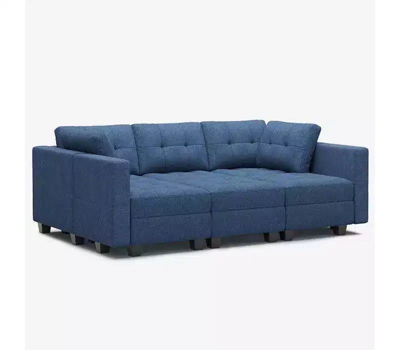 Divano letto modulare Weave con seduta contenitore (6 posti + 7 lati)