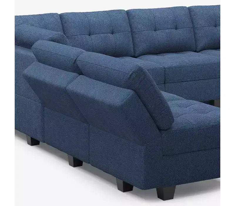 Divano letto modulare Weave con seduta contenitore (6 posti + 7 lati)