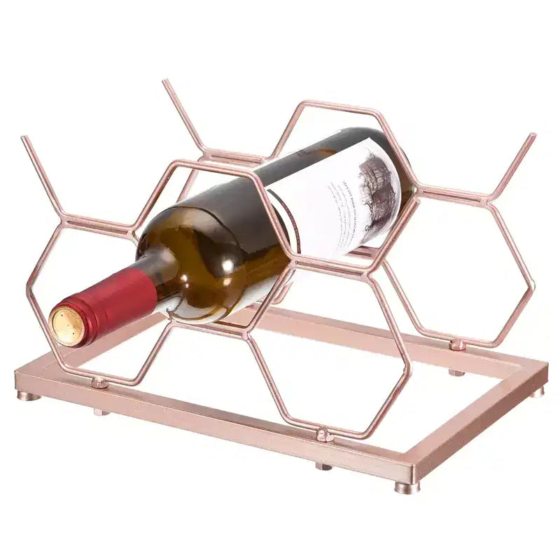 Portabottiglie da appoggio salvaspazio a geometria variabile