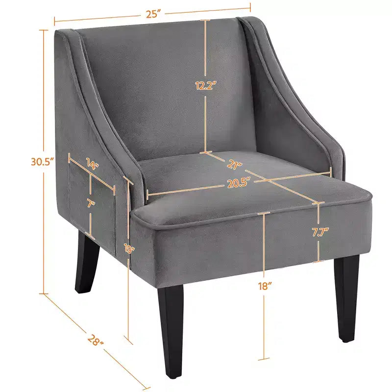 Set di 2 Poltrone Moderne in Velluto per Soggiorno Camera da Letto