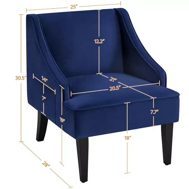 Set di 2 Poltrone Moderne in Velluto per Soggiorno Camera da Letto