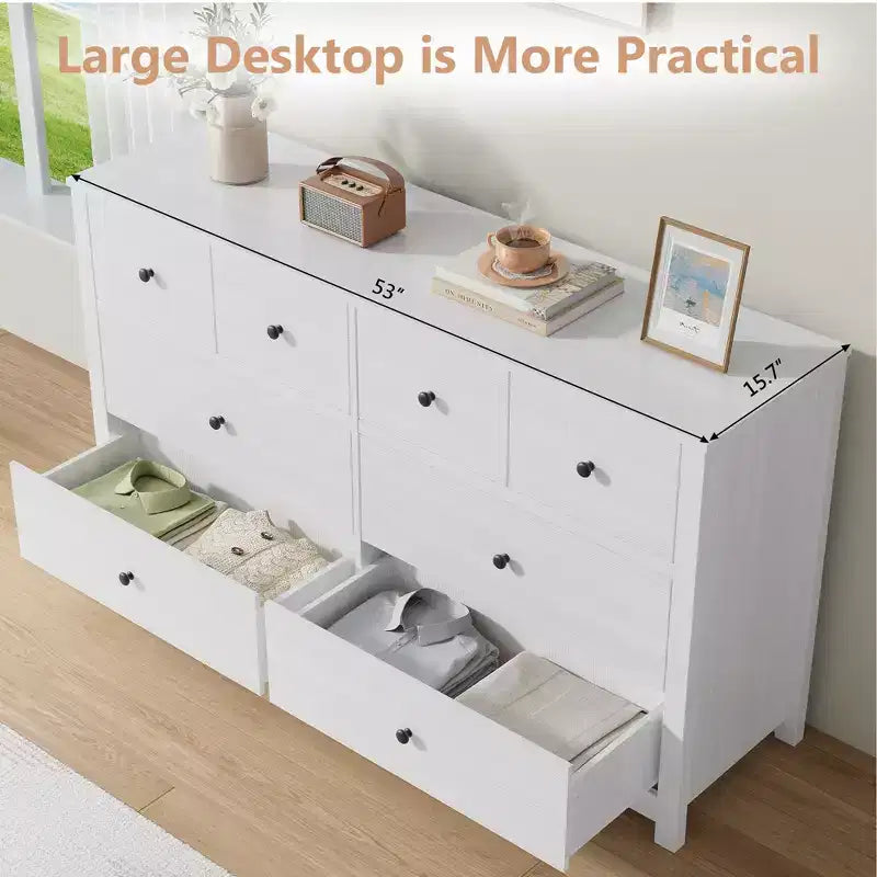 Comò moderno per camera da letto, cassettiera ampia in legno con contenitore profondo, mobiletto organizer indipendente per soggiorno