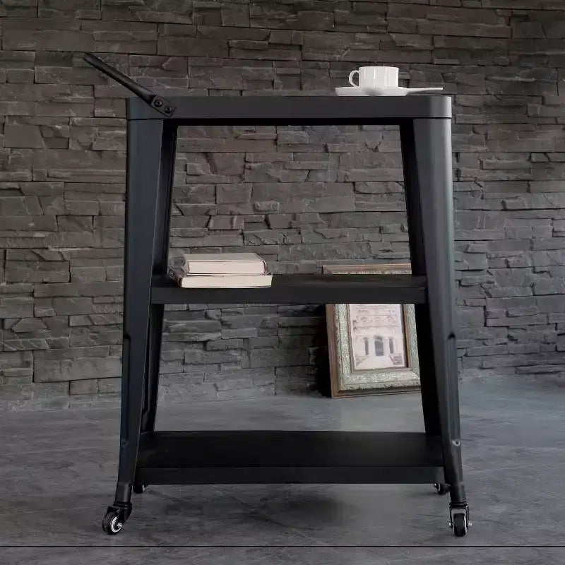 Carrello da Cucina Industriale a 3 Ripiani Harold con Ruote e Contenitore: Acciaio Inossidabile, Design Salvaspazio