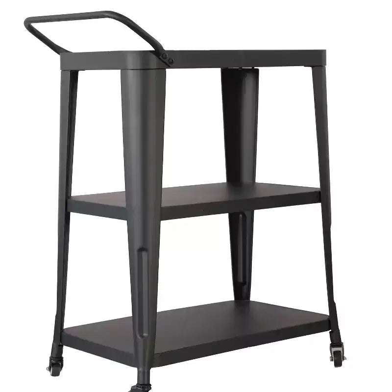 Carrello da Cucina Industriale a 3 Ripiani Harold con Ruote e Contenitore: Acciaio Inossidabile, Design Salvaspazio
