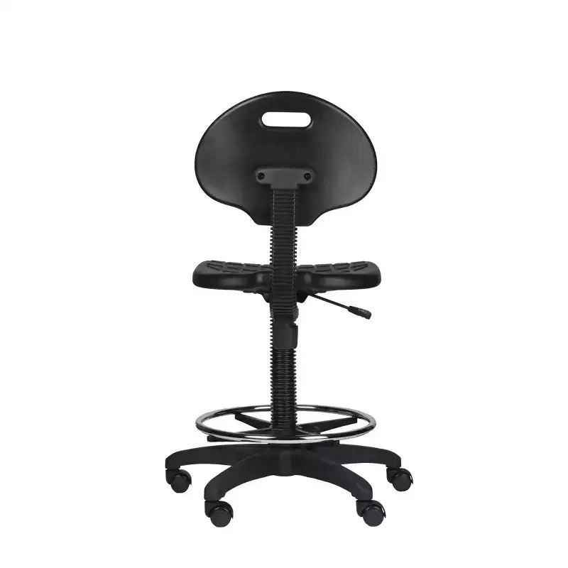 Sedia ergonomica in poliuretano con altezza regolabile da 56 a 81 cm: girevole, supporto lombare, ruote
