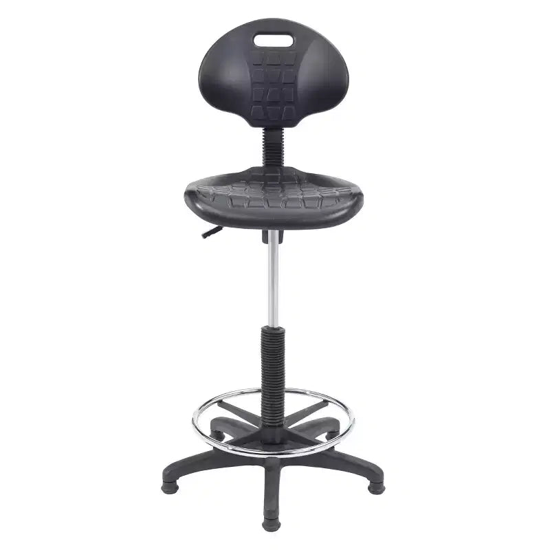 Sedia ergonomica in poliuretano con altezza regolabile da 56 a 81 cm: girevole, supporto lombare, ruote