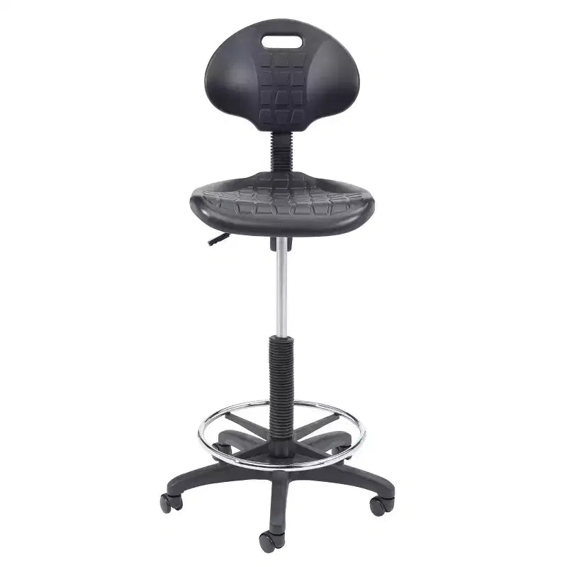 Sedia ergonomica in poliuretano con altezza regolabile da 56 a 81 cm: girevole, supporto lombare, ruote