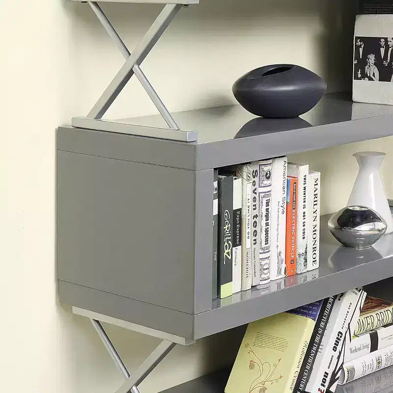 Libreria aperta Duvall 54,38" grigia