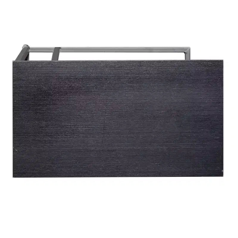 Tavolino d'appoggio contemporaneo in ferro e legno grigio scuro