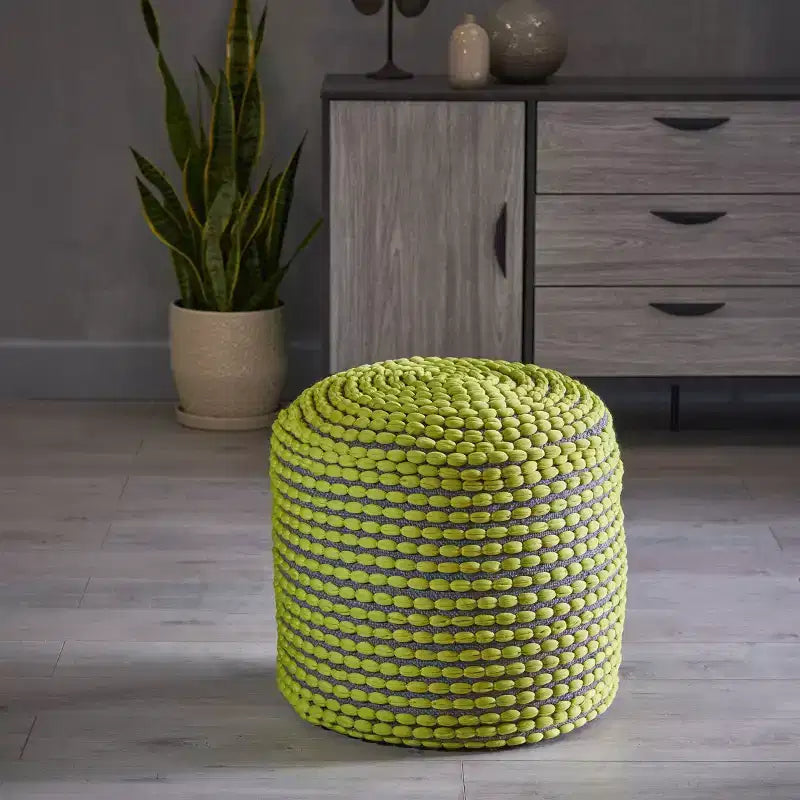 Pouf rotondo rococò
