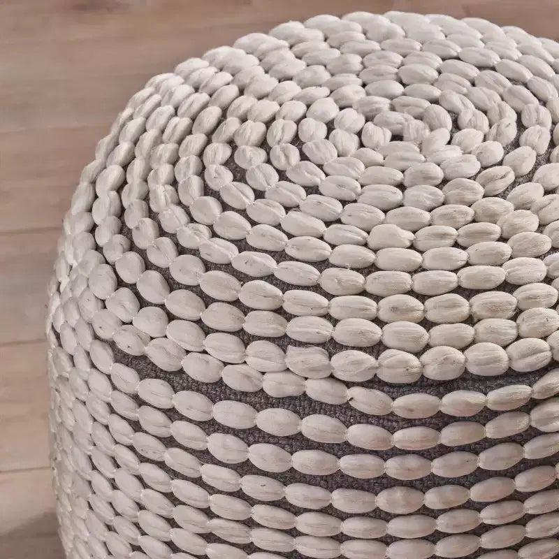 Pouf rotondo rococò