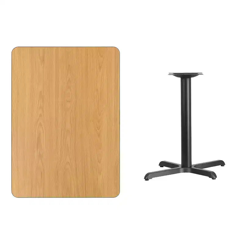 Tavolo Rettangolare in Laminato con Base da 23,5x29,5 ad Altezza Tavolo